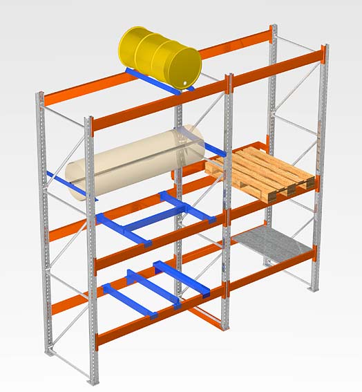 Scaffale Portapallets - Rendering