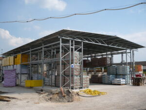 Tettoia fissa con elementi modulari