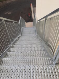 Scala antincendio - gradini antisdruciolo